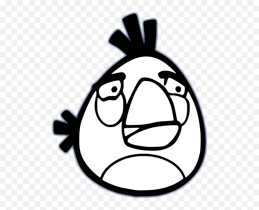 Free Angry Birds Black And White Download Free Clip Art - Angry Bird Characters Png Emoji,Angry Bird Emoji