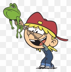 Lana Loud Holding A Frog - Lana The Loud House Characters Emoji,Frog Emoji Hat
