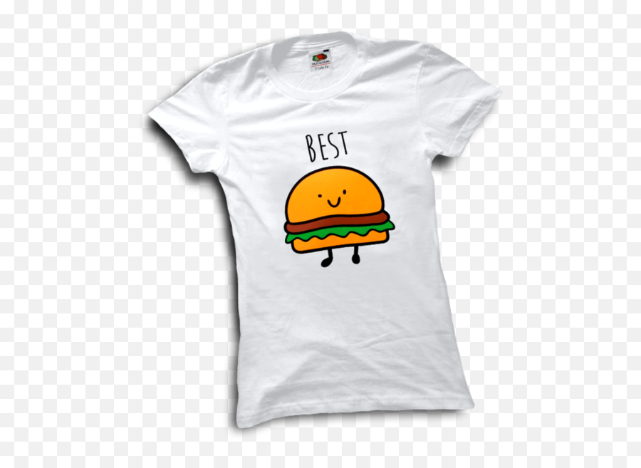 Best Friends Hamburger Ni Páros Póló Emoji,Best Friends Emoji