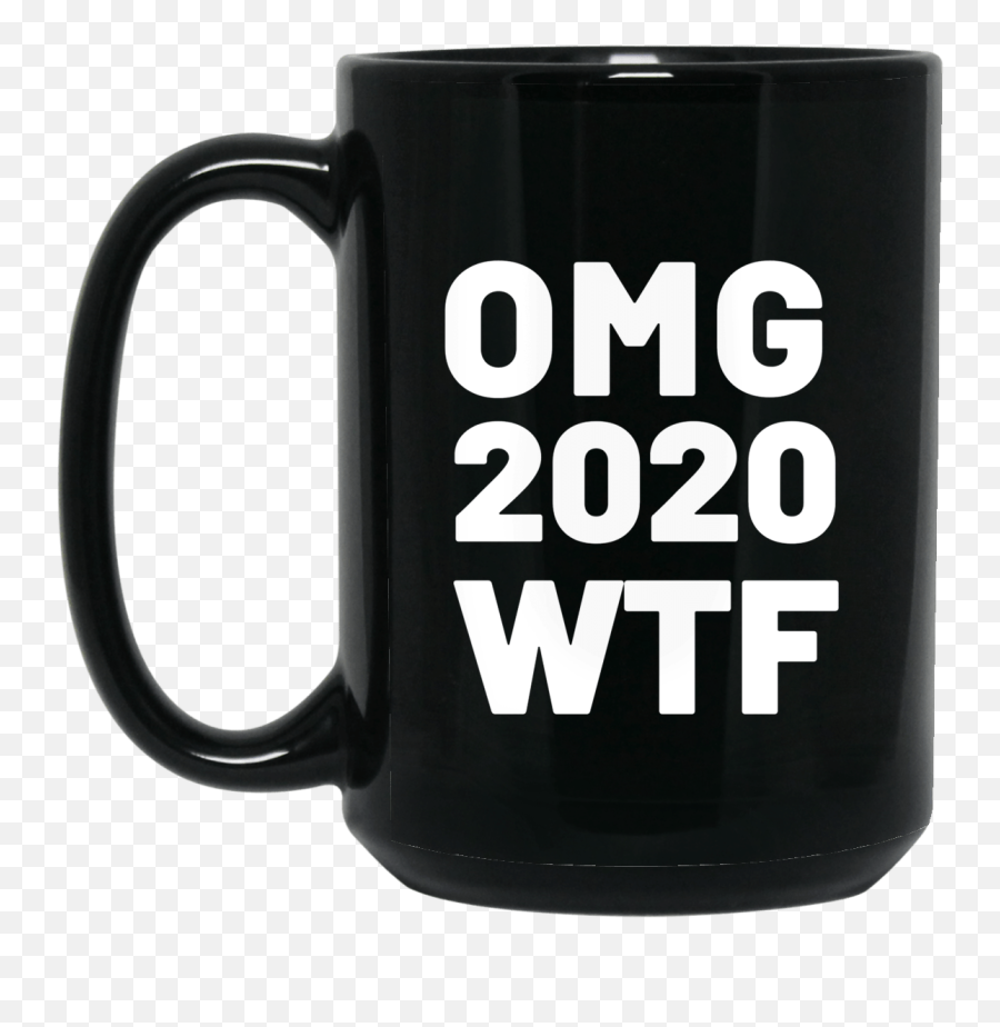 Omg 2020 Wtf 15 Oz Black Mug U2022 Our Virtual Holiday - Magic Mug Emoji,Ham Cat Emoji