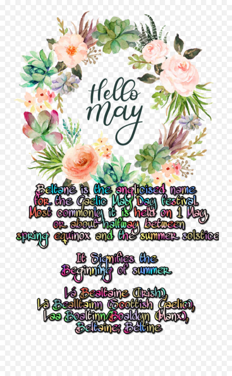 Hellomay Sticker - Coroa De Flores Em Png Emoji,Gaelic Emoji