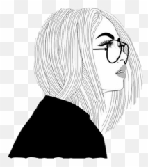 Sketches Of Girls Tumblr - Girl Drawing Emoji,Girl Walking Emotions Tumblr