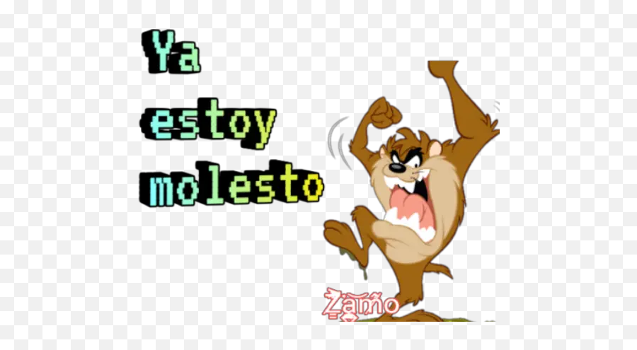 Taz Stickers For Whatsapp - Taz Cartoon Taz Emoji,Emojis De Molesto En Facebook