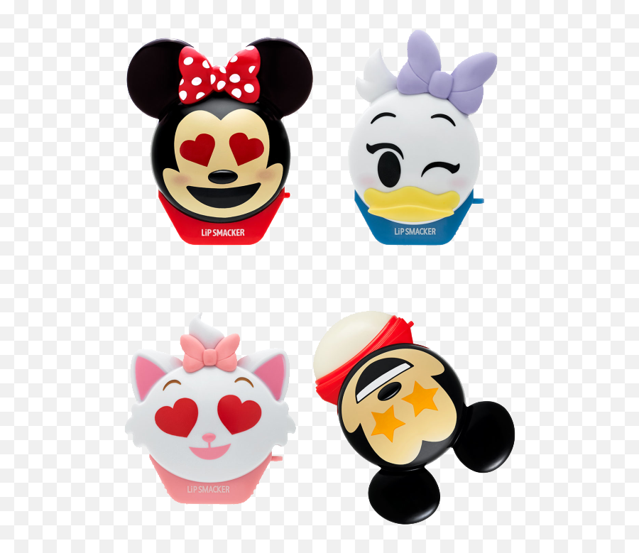 Lip Smacker Emoji Lip Balm 4 Pack - Mickey Minnie Marie Daisy Lip Smacker Disney Emoji,Nice Emoji