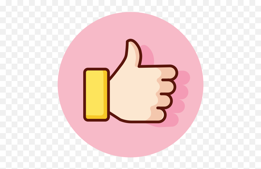 Pink Like Jempol Gratis Ikon Dari Gesture - Recommended Icon Png Emoji,Jempol Emoticons