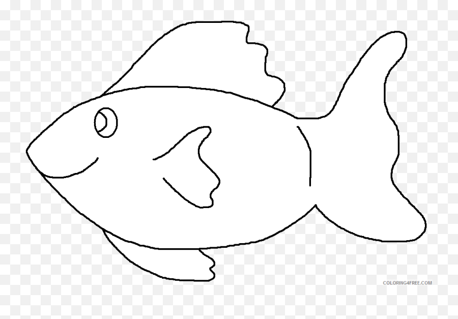 Black And White Fish Coloring Pages Fish Printable - Fish Emoji,Fish Hook Emoji