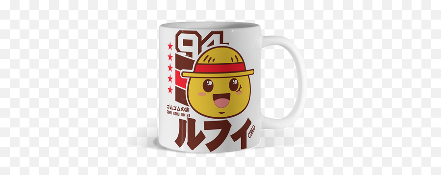 Best Yellow Anime Mugs Design By Humans - One Piece Emoji,Anime Fox Emoticon