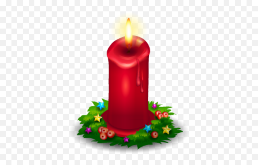 Candle Red Christmas Free Icon Of Christmas - Christmas Candle Clipart Emoji,Christmas Wreath Emoticon Facebook