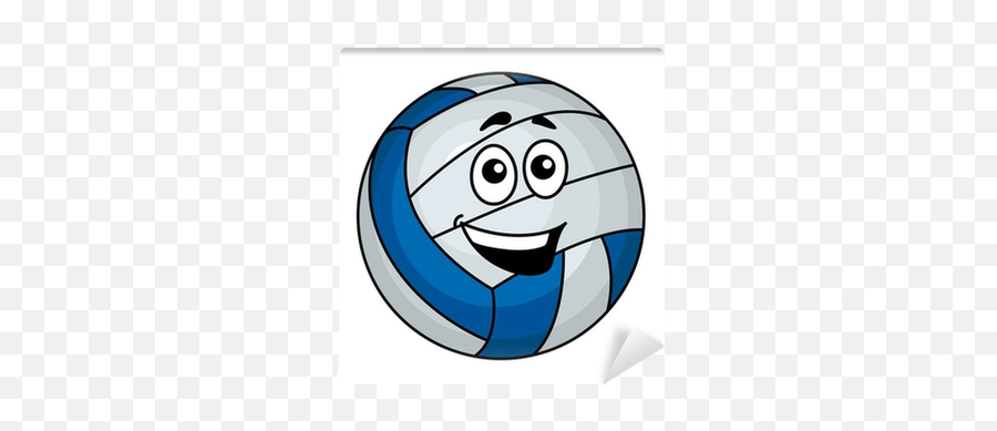 Cartoon Volleyball Ball Wall Mural - Cartoon Volleyball Emoji,Free Animated Volleyball Emoticons