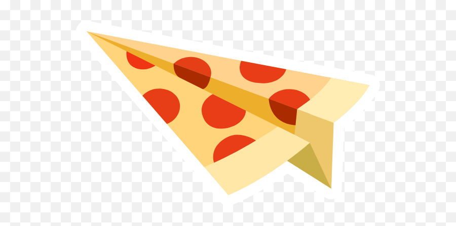 Pizza Paper Airplane Sticker - Sticker Mania Pizza Paper Plane Vector Emoji,Fried Potato Chips Emoji Text