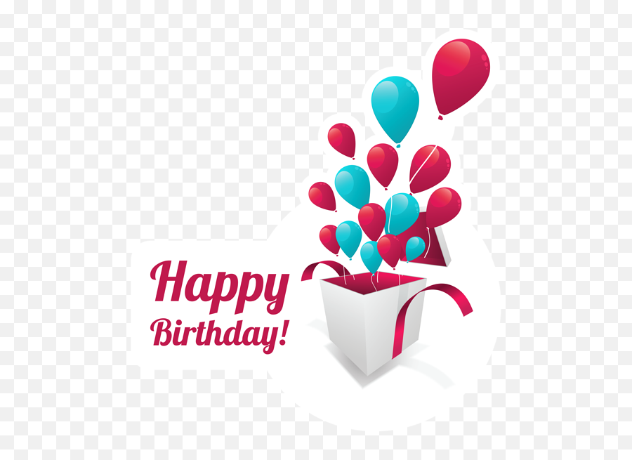Happy Birthday Text Sticker Png Clipart - Happy Birthday Sticker Png Emoji,Happy Birthday Emoji Texts
