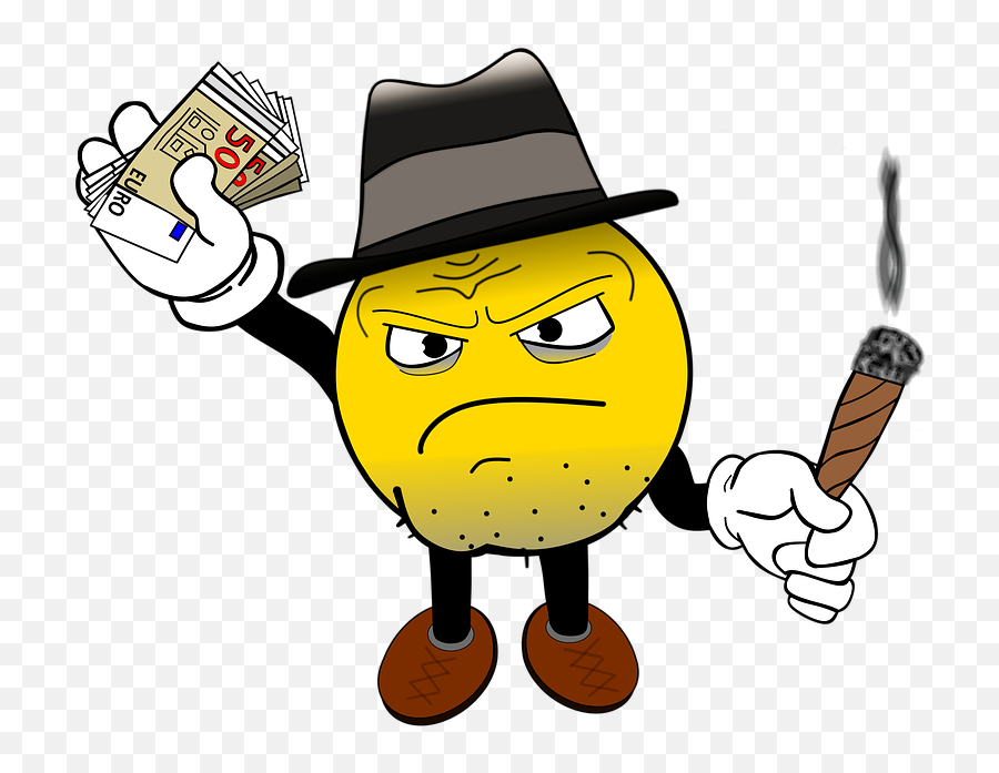 Mafia Smiley Clipart - Smiley Mafia Emoji,Gangster Emoticon