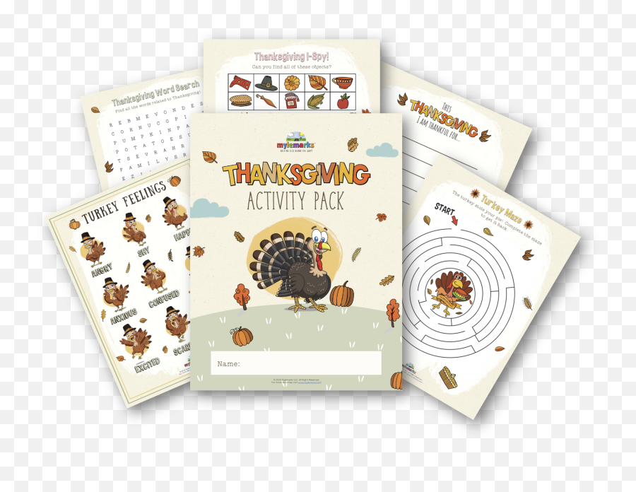 Thanksgiving Activity Pack - Book Cover Emoji,Free Printable Emotions Chart