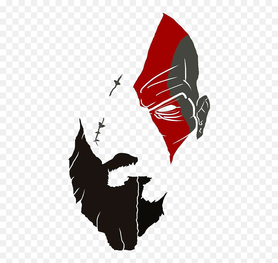 Kratos God Face Rosto Of Sticker - God Of War Png Tattoo Emoji,Kratos Emoji