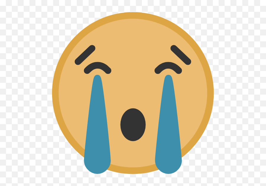 Yellow Sobbing Face Graphic - Emoji Free Graphics Happy,Octopus Emoji