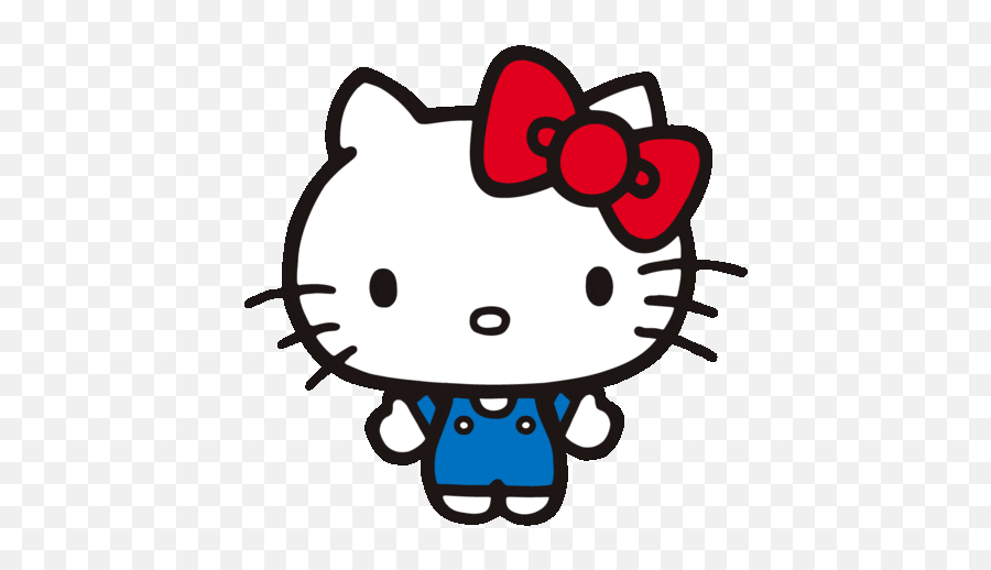 Via Giphy In 2021 - Hello Kitty Gif Emoji,Waving Cat Emoticon
