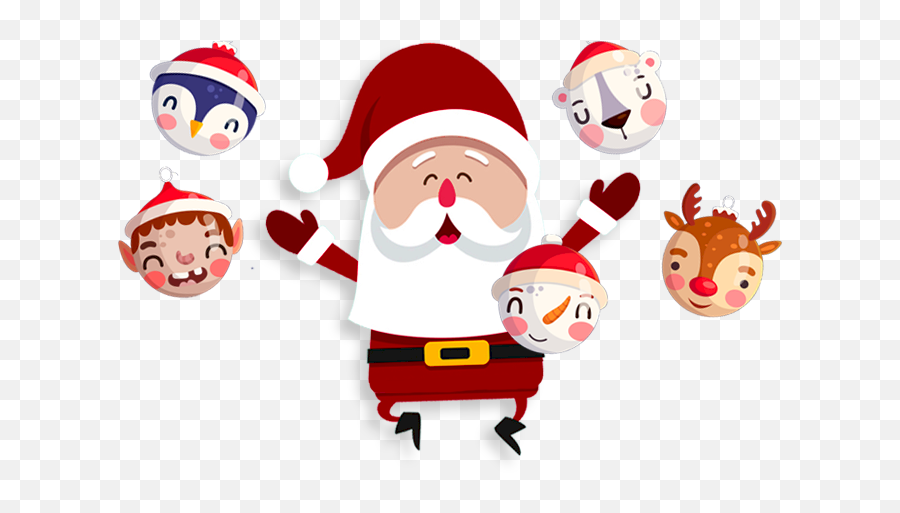 Merry Christmas Play This Funny Game To Win A Christmas Card - Santa Claus Emoji,Happy Christmas Emoticons