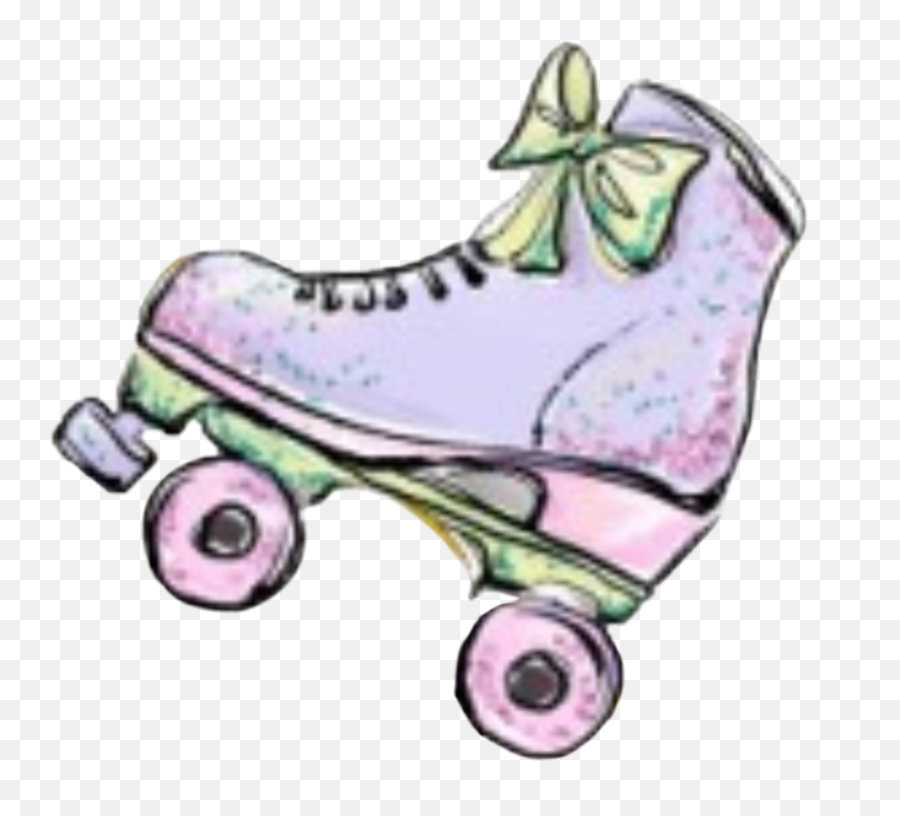 Watercolor Skate Skates Skating Sticker - Roller Skating Watercolou Emoji,Skate Emoji