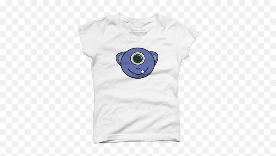 New White Monster Girlu0027s T - Shirts Design By Humans Koala Emoji,Emoticon With Fangs