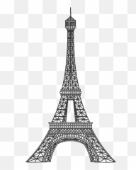 White Clipart Free Svg File - Simple Black And White Drawing Of Eiffel Tower Emoji,Is There An Eiffel Tower Emoji