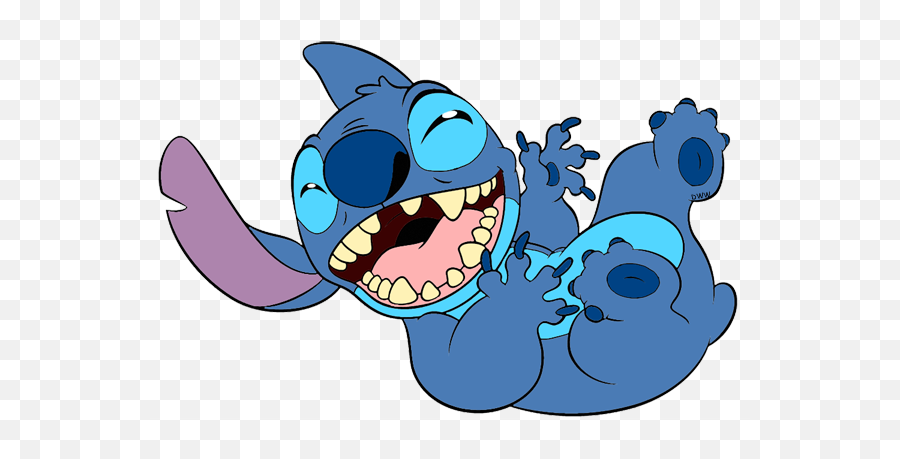 Disney Lilo And Stitch Clipart Black - Stitch Laughing Png Emoji,Disney's Stitch Emotions