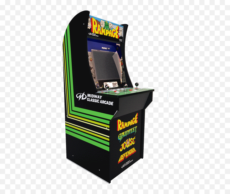Arcade1up Cabinet Pre - Green Arcade Machine Emoji,Midway Games Rampage 8 Bit Emoji