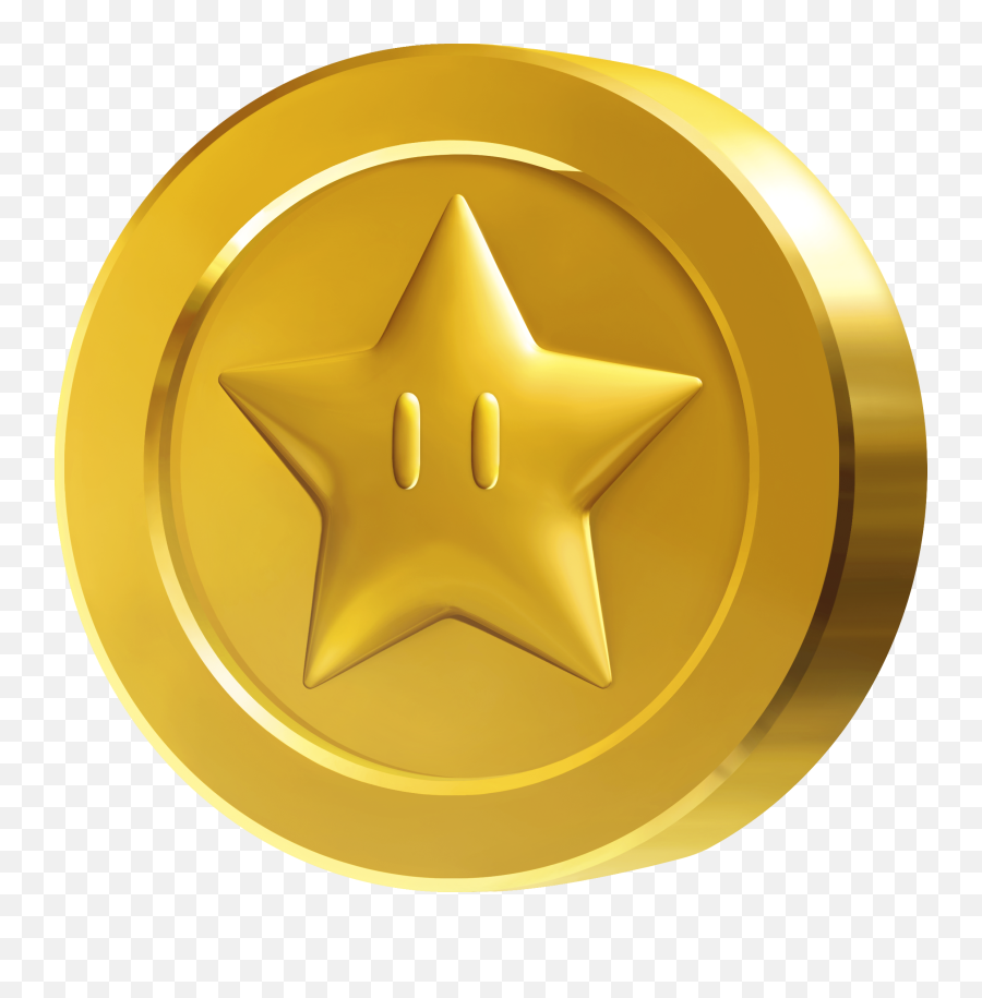 Star Coin - Super Mario Wiki The Mario Encyclopedia Monedas Mario Bros Png Emoji,Yellow Emoticons Star On Black Background