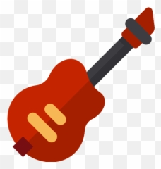 Guitar Black Shape Vector Svg Icon - Hybrid Guitar Emoji,Guitar Covered In Emojis