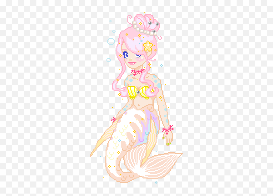 Kawaii Princess - Kawaii Cute Mermaid Gif Emoji,Animed Bass Fishing Emoticon