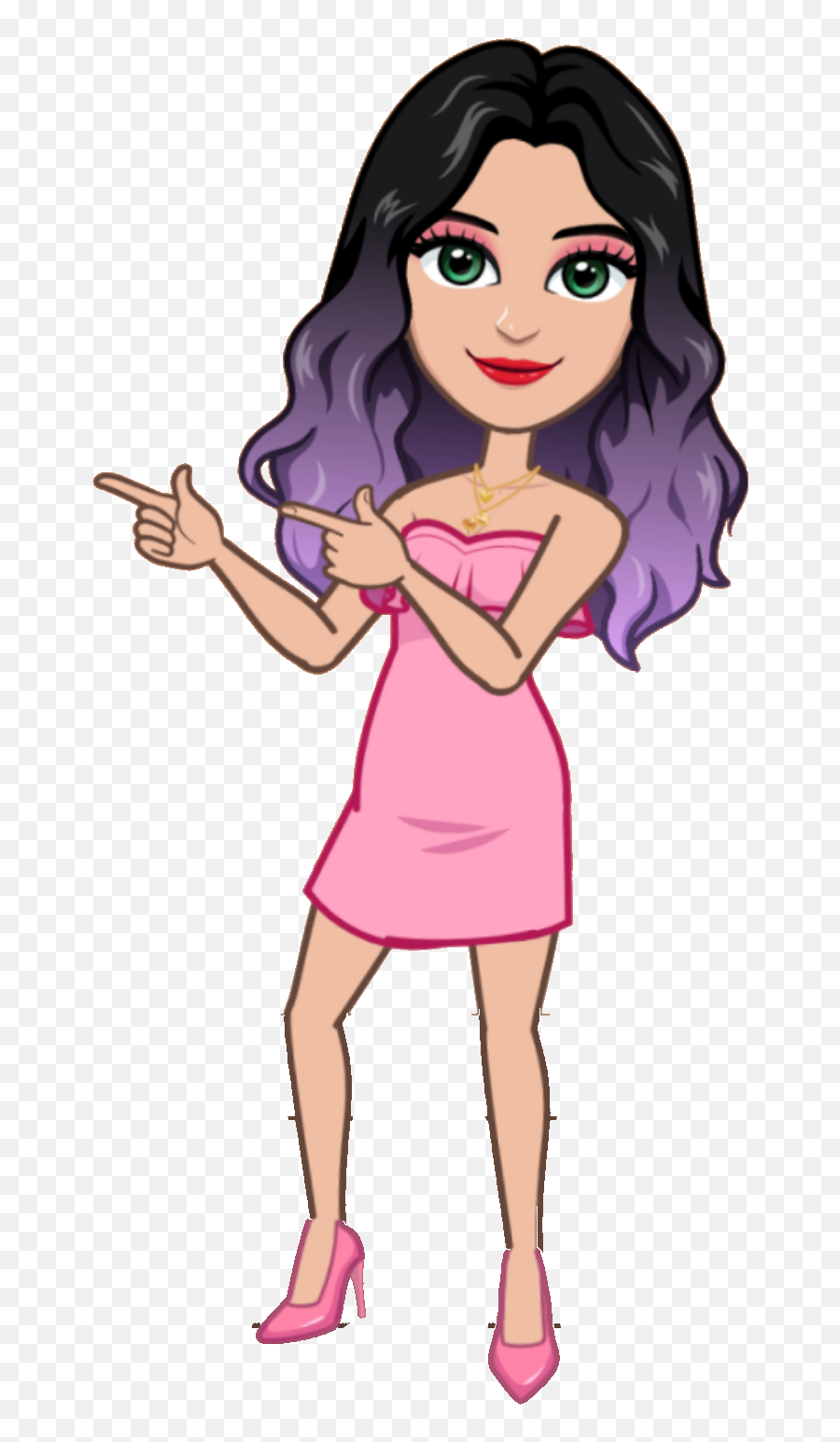 Bitmoji Bitmojis Snapchat Sticker By Roro Chan - Avatars Girl Transparent Background Avatoon Emoji,Pink Haired Girl Emoticon