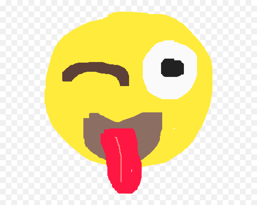 Pixilart - Happy Emoji,Tongue Out Emoji