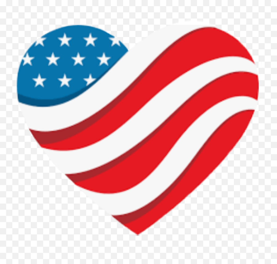 Heartusaflagamericafreedom Sticker By Kstwister - American Emoji,United States Flag Emoji