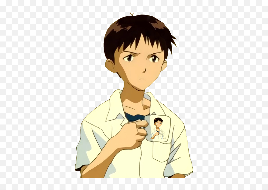 Shinji Holding A Mug Know Your Meme - Shinji Ikari Face Png Emoji,Disapprove Emoji