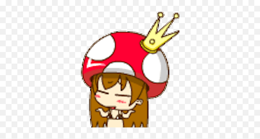 Mushroom Girl - Sticker By Emoji,Cute Mushroom Emoticon