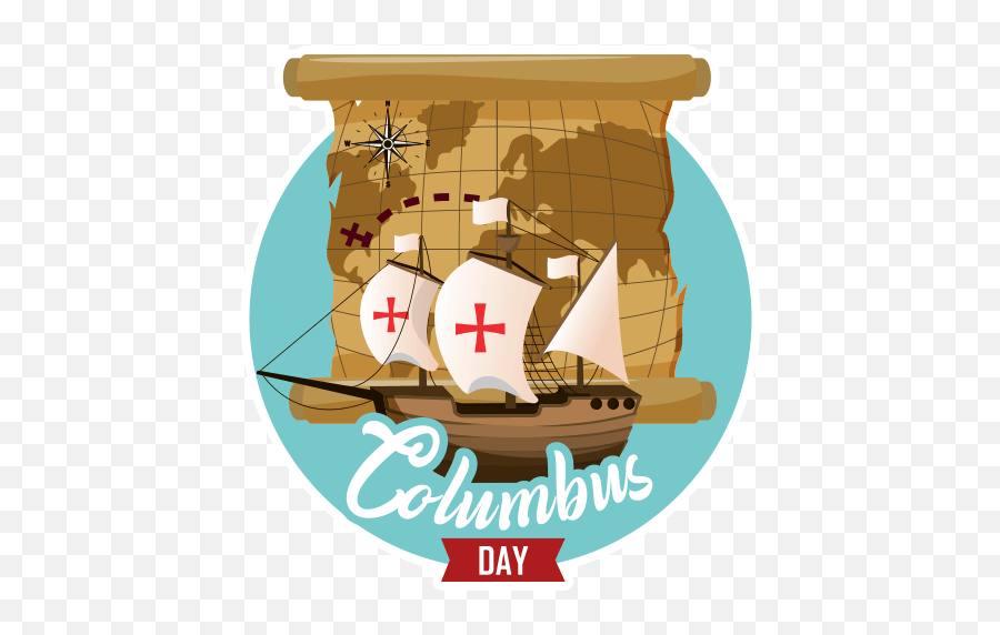 Columbus Day By Marcossoft - Sticker Maker For Whatsapp Emoji,Pirate Ship Emoji