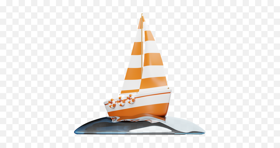 Premium Sailboat 3d Illustration Download In Png Obj Or Emoji,Sail Boat Emoji