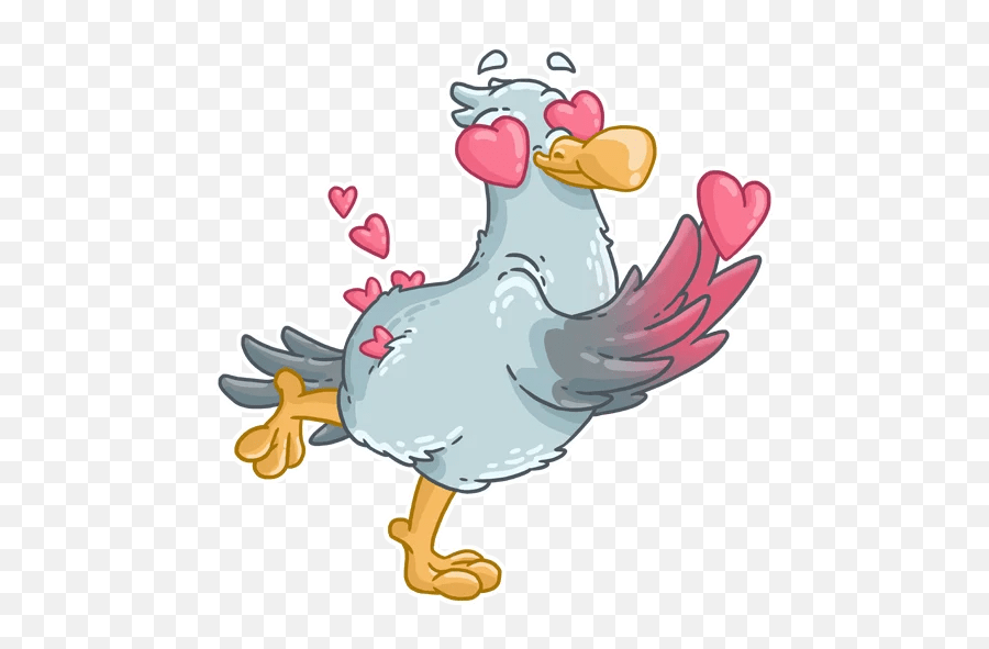 Genius Gull Stickers - Live Wa Stickers Emoji,Whatsapp Chicken Emoji