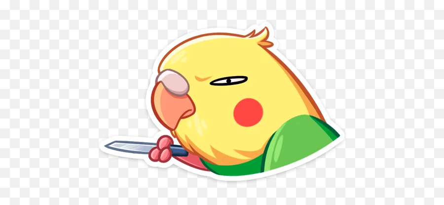 Telegram Stickers Emoji,Duck Holding A Knife Emoji