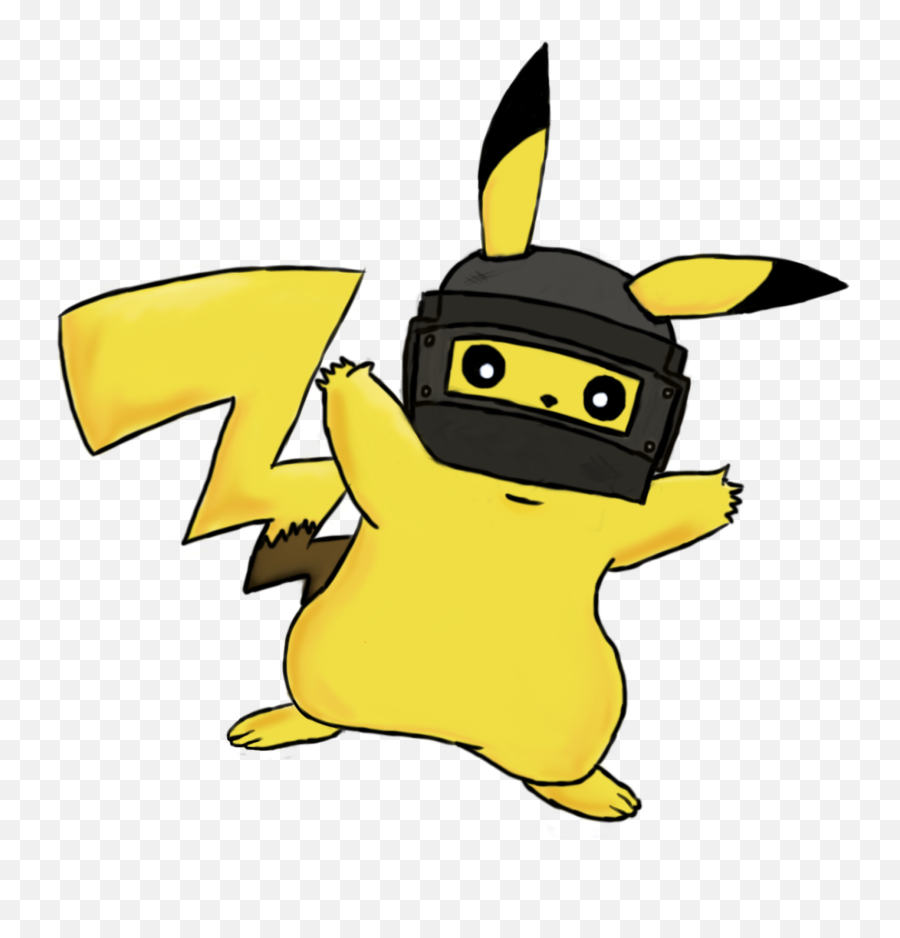 Download Pikachu With A Level 3 Pubg - Pubg Lvl 3 Helmet Pubg Drawing Emoji,<3 Emoji