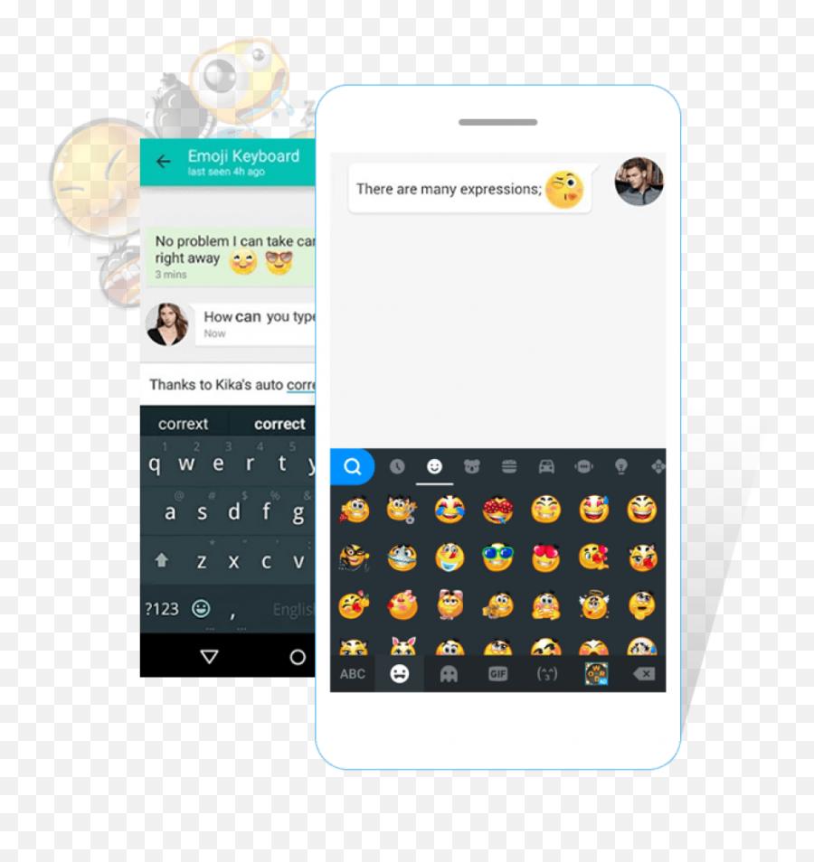 Kika Android Keyboard App - Emoji,Emoji Keyboard