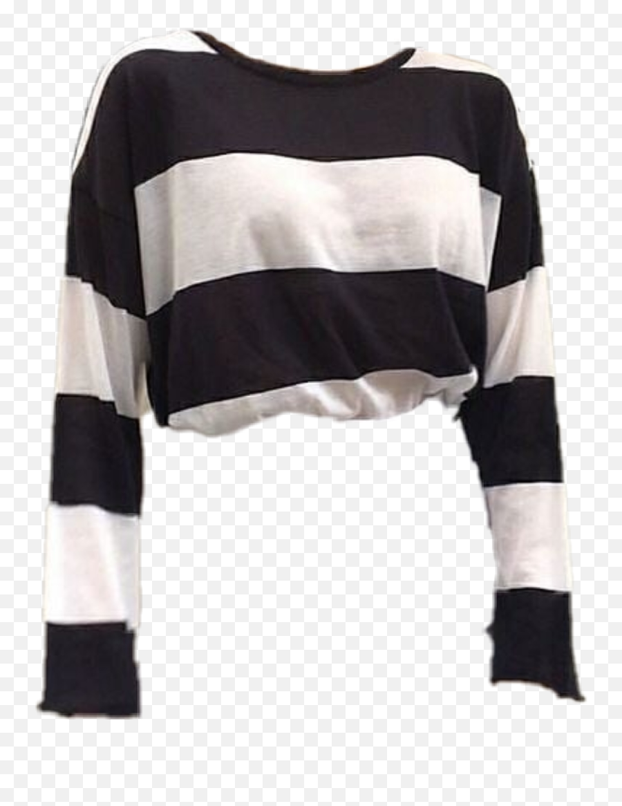 Stripes Stripe Black White Sticker By U0027 - Long Sleeve Emoji,Black Emoji Sweater