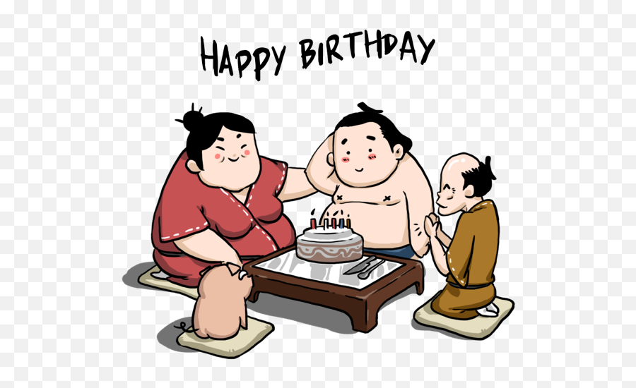 Ringo The Sumo Wrestler Stickers - Happy Birthday Sumo Emoji,Sumo Wrestler Emoji