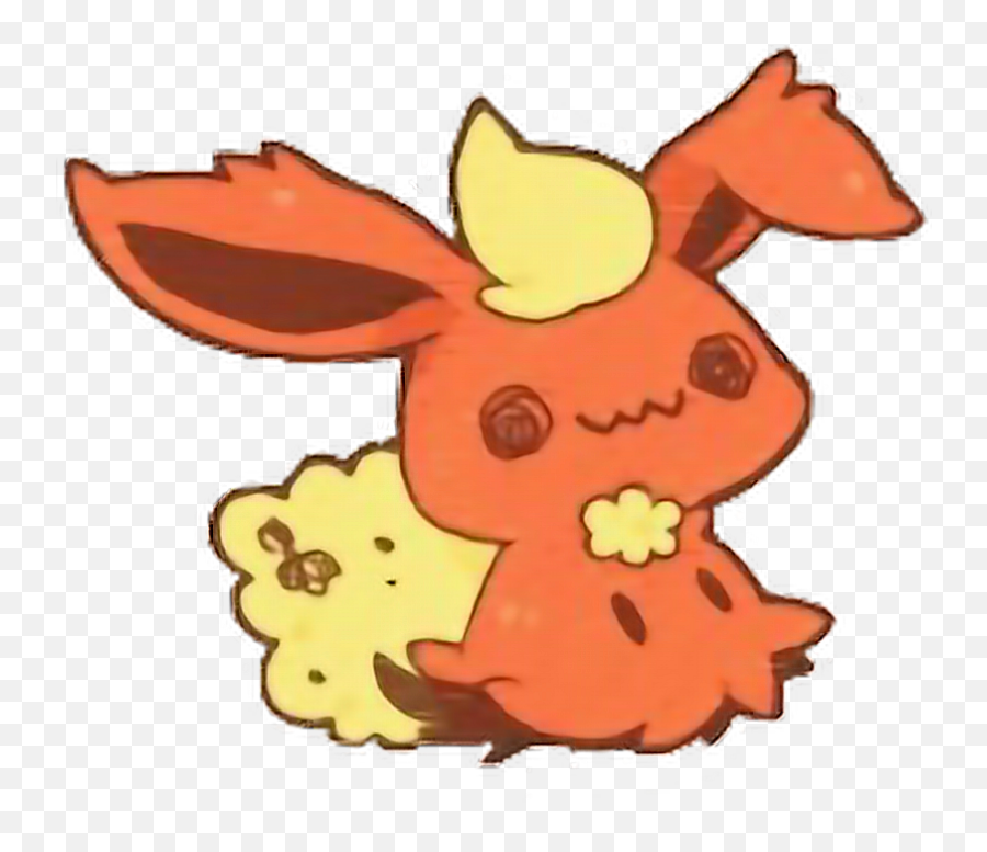 Mimikyu Flareon Pokemon Costume Sticker - Mimikyu Flareon Emoji,Mimikyu Emoji