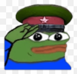 Peepo Frog - Peepo Salute Emote Emoji,Frog Emoji Hat