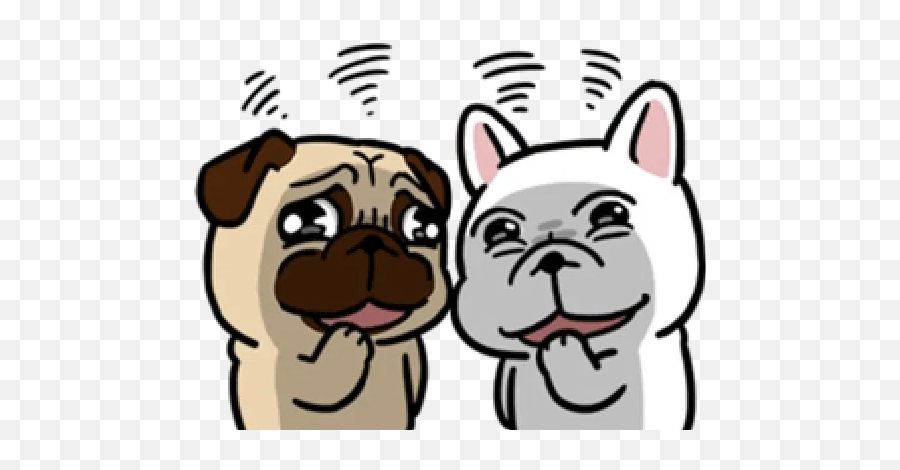 Doca Cute Dogs2 Whatsapp Stickers - Stickers Cloud Happy Emoji,Pug Emojis