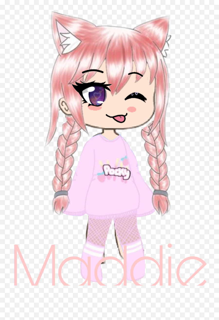 Gacha Maddie Likes Pink And Like - Fictional Character Emoji,Ice Cream Queen Emoji