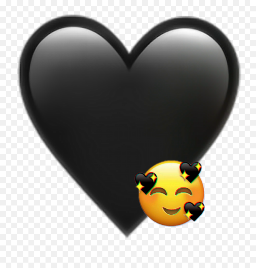 Cuorenero Emoji Iphone Cuore Sticker By Ale - Happy,Iphone Emoticons Symbols