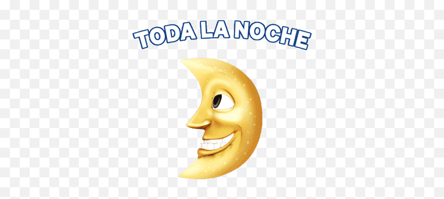 Toda La Noche Moon Gif - Moon Haff Smily Gif Emoji,Emoticon Sudando