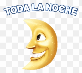 Toda La Noche Moon Gif - Moon Haff Smily Gif Emoji,Emoticon Sudando