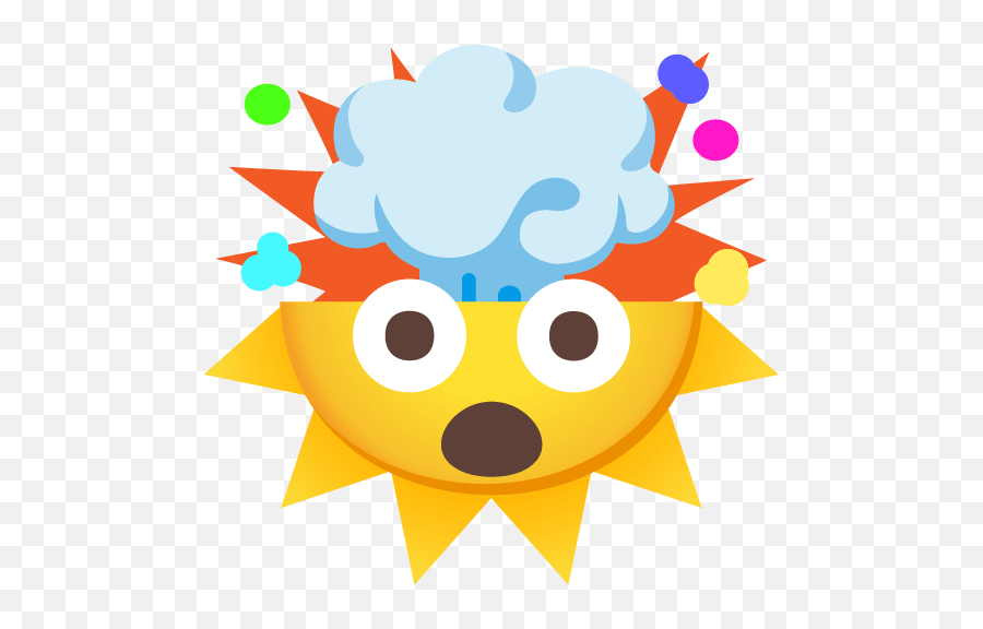 Emoji Mashup Bot On Twitter Sun Exploding U003du2026 - Mind Blown Emoji Logo,Oh No Emoticon Clipart